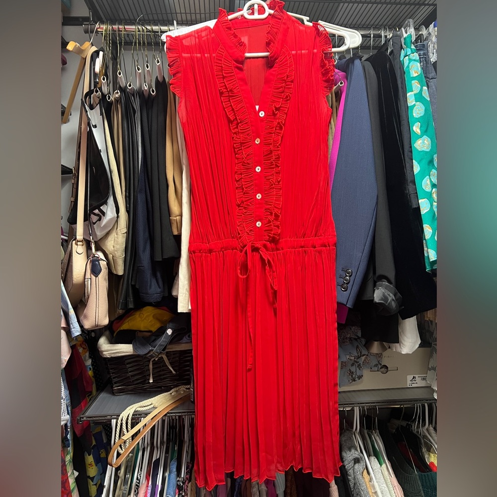 Red Ruffle Mini Dress